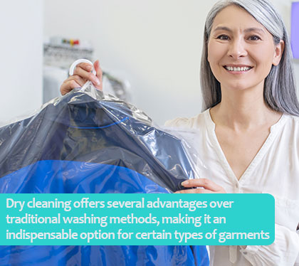 Woman with Dry Cleaned Clothes